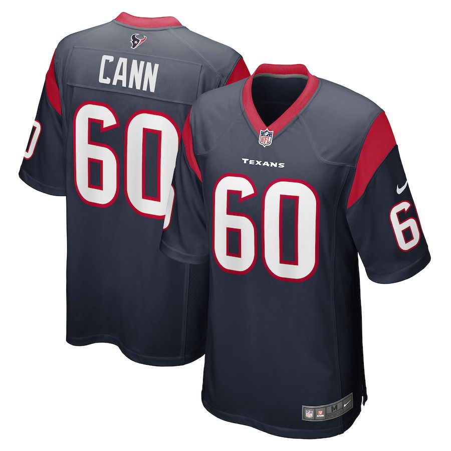 Men Houston Texans 60 A.J. Cann Nike Navy Game Player NFL Jersey